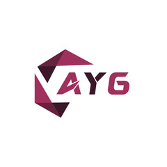 AYG creative minimalist letter logo. AYG unique vector initials alphabet letter logo design