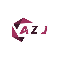 AZJ creative minimalist letter logo. AZJ unique vector initials alphabet letter logo design