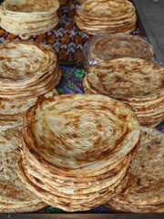 National uzbek bread sold in a market