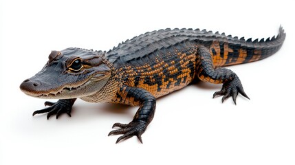Fototapeta premium Juvenile Alligator, Reptile Portrait, Wildlife Photography, Studio Shot