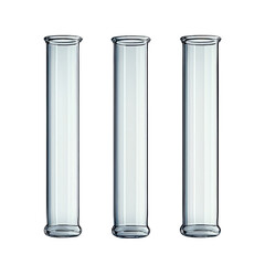 Clear Glass Test Tubes on a transparent background
