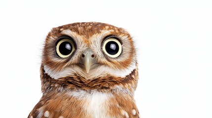 Fototapeta premium Close Up Portrait of a Curious Burrowing Owl