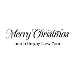 Vector Typographic lettering composition of  Merry Christmas and Happy New Year