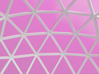 ドームの内側。三角格子の開口部。