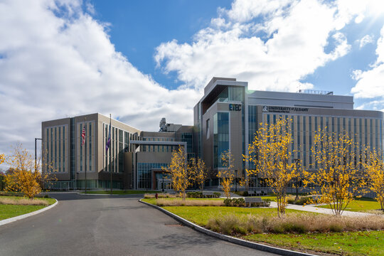 ETEC Building in University at Albany Uptown Campus. Albany, NY, USA, November 12, 2023. ETEC is the largest instructional building in the University at Albany. 