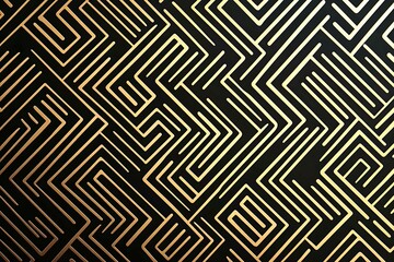 Abstract dark geometric background featuring glowing golden lines and sparkles, creating a modern, futuristic, and elegant design.