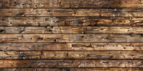 Horizontal Arrangement of Dark Brown Wooden Planks