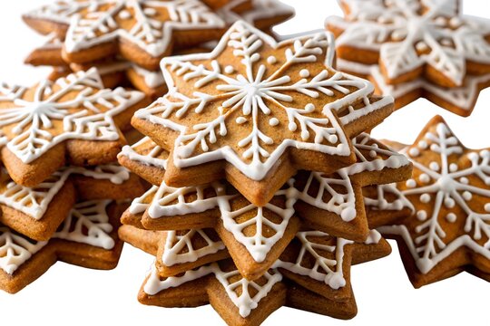 christmas gingerbread cookies on wooden background
