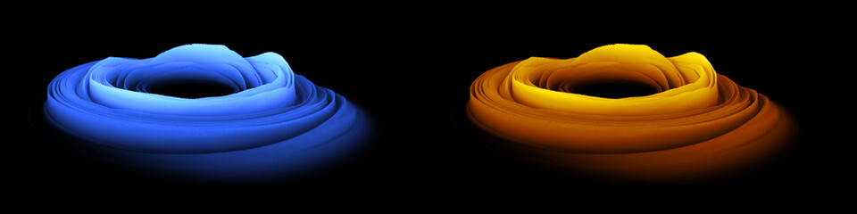 Versus round blue and red glow rays night scene. Light effect podium. .Beam stage. Magic fantasy portal. Futuristic teleport. Vivid curls. Versus battle