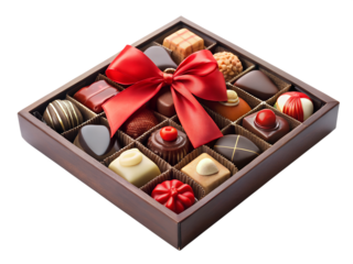 chocolate candies in a box