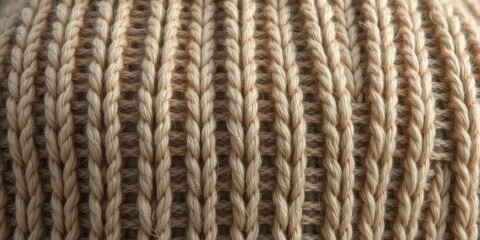 Close-up of chunky knit sweater fabric, showing intricate stitch detail, background, cozy, knitwear