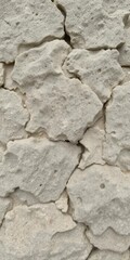 Close-up shot of rough, weathered stone texture in natural shades of grey and beige, background
