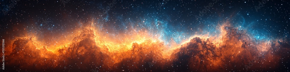 Canvas Prints stars and space dust are scattered throughout the milky way galaxy in the vast universe.