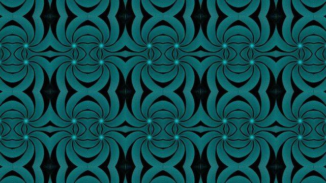 Dise&ntilde;o de mandala turquesa estampado con efecto hipn&oacute;tico repetitivo adecuado para textiles, papeles pintados, fondos y materiales de marketing digital. Ideal para proyectos visuales de marca.