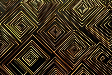 Abstract dark geometric background featuring glowing golden lines and sparkles, creating a modern, futuristic, and elegant design.