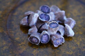 
Seeds of the cocoa bean,Theobroma cacao. Fortaleza - Ceara, Brazil.
