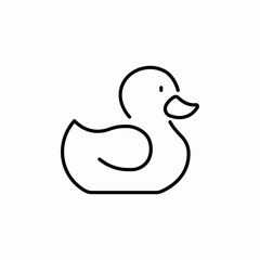 bathtub duck icon sign vector
