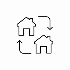 house change icon sign vector
