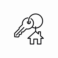 house home keys icon sign vector