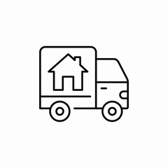 moving truck icon sign vector