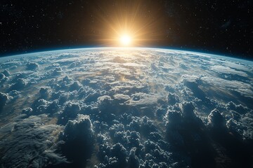 Photography of Near Space - taken at an altitude of 20km above the ground / actual photo.