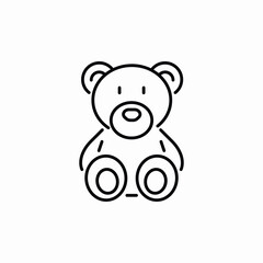 teddy bear icon sign vector