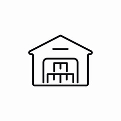 warehouse garage icon sign vector
