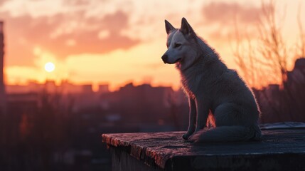 Dog on Rooftop