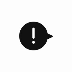 exclamation mark speech buble icon sign vector