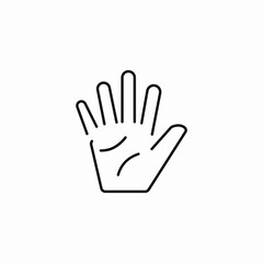hand palm icon sign vector