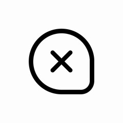 speech bubble chat delete icon sign vector