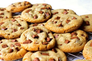 Freshly Baked Chocolate Chip Cookies
Cookie Tray - Baking - Aesthetic