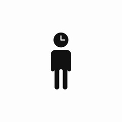 time work employee icon sign vector