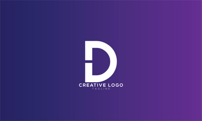 D Abstract initial monogram letter alphabet logo design