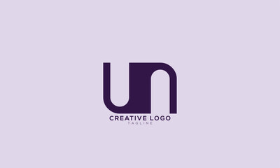 Obraz premium UN Abstract initial monogram letter alphabet logo design