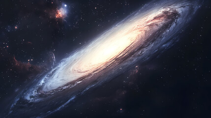 Fototapeta premium A stunning view of the Andromeda Galaxy.