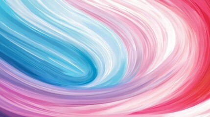 Obraz premium Abstract swirling colors in blue, pink, and white, creating a dynamic flow.