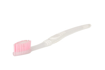 color pink brush tooth isolated on white background