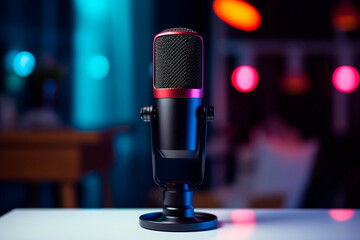Microphone for podcast hosts, delivering high-fidelity audio for online content sharing.