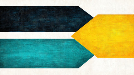   A yellow, blue, and black arrow on a white background with the word trust written in bold letters