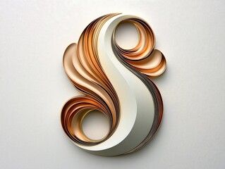 Dynamic paper sculpture art display gallery exhibition modern design creative space