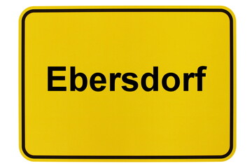 Illustration eines Ortsschildes der Gemeinde Ebersdorf in Niedersachsen
