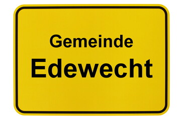 Illustration eines Ortsschildes der Gemeinde Edewecht in Niedersachsen