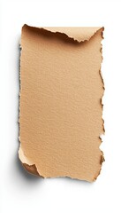 Fototapeta premium Organic Torn Kraft Paper on White Background for Eco-Friendly Branding Design
