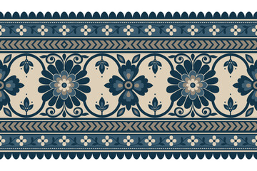 Seamless pattern background Geometric ethnic oriental ikat seamless pattern traditional Design for background, carpet, wallpaper, clothing, wrapping, Batik, fabric, illustration embroidery.
