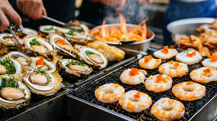 Exploring Tsukiji Outer Market: Street Food Stalls and Fresh Seafood Delights
