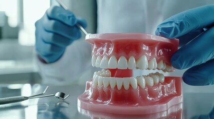 Dental Consultation with Advanced Periodontitis Treatment Plan in a Modern Clinic Setting