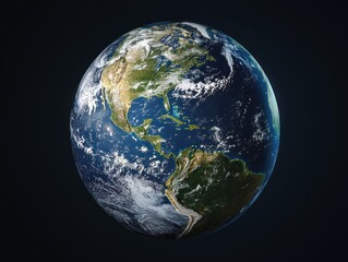A detailed digital globe with a focus on North America, illustrating global connectivity through AI-generated imagery.