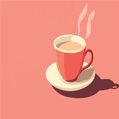Vector illustration of a cup of coffee