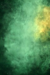 Obraz premium A beautiful abstract background featuring rich shades of green with hints of golden yellow, creating a serene and mystical atmosphere.